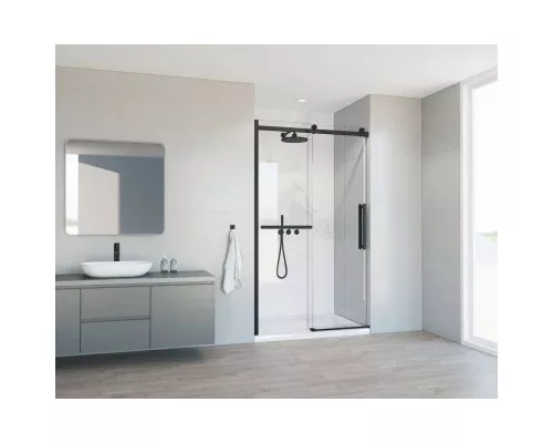 Приобрести Душевая дверь 110 см Vincea Como Soft VDS-1CS110CLB прозрачное в магазине сантехники Santeh-Crystal.ru