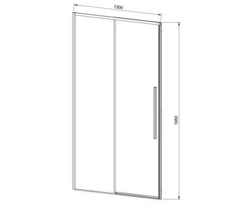 Приобрести Душевая дверь 130 см Vincea Slim-N VDS-4SN130CLB прозрачное в магазине сантехники Santeh-Crystal.ru