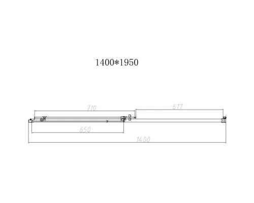 Заказать Душевая дверь 140 см Vincea Slim-N VDS-4SN140CLB прозрачное в магазине сантехники Santeh-Crystal.ru