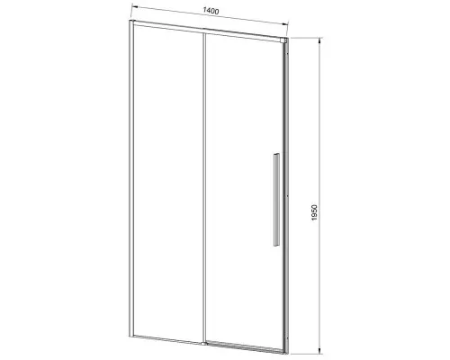 Заказать Душевая дверь 140 см Vincea Slim-N VDS-4SN140CLB прозрачное в магазине сантехники Santeh-Crystal.ru