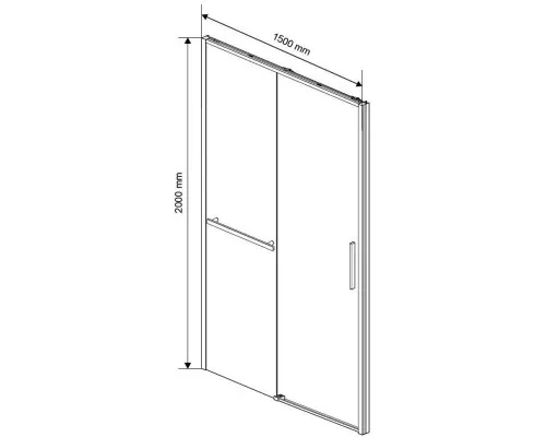 Приобрести Душевая дверь 150 см Vincea Slim Soft VDS-1SS150CLGM прозрачное в магазине сантехники Santeh-Crystal.ru