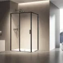 Душевой уголок Vincea Slim VSR-6SL9013CLB 130x90 см, профиль черный матовый, стекло прозрачное
