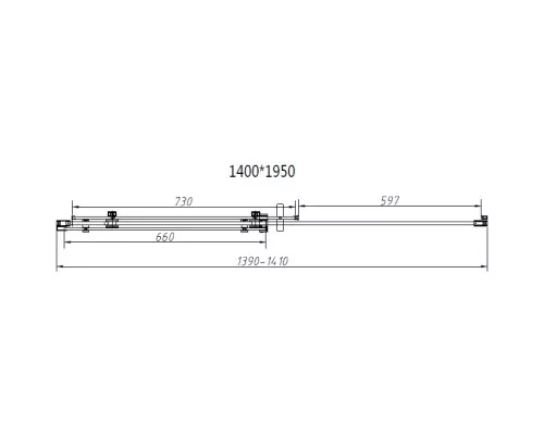 Душевой уголок Vincea Como-N VSR-4CN1014CLB 140x100 см, профиль черный матовый, стекло прозрачное
