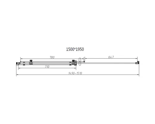 Душевой уголок Vincea Como-N VSR-4CN8015CLB 150x80 см, профиль черный матовый, стекло прозрачное