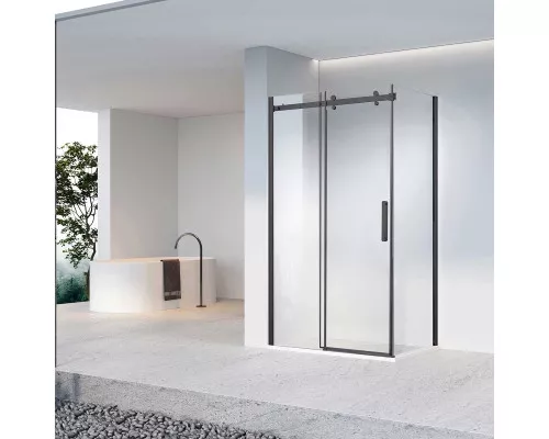 Душевой уголок Vincea Como-N VSR-4CN8013CLB 130x80 см, профиль черный матовый, стекло прозрачное