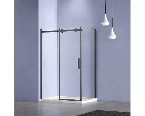 Душевой уголок Vincea Como-N VSR-4CN1014CLB 140x100 см, профиль черный матовый, стекло прозрачное