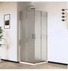 Душевой уголок Vincea City VSS-5CT9010MT 100x90 см, профиль хром, стекло текстурное