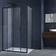 Душевой уголок Vincea Alpha VSR-3AL9011CLB 110x90 см, профиль черный матовый, стекло прозрачное