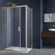 Душевой уголок Vincea Alpha VSR-3AL9012CLG 120x90 см, профиль золотой матовый, стекло прозрачное