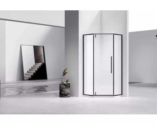 Душевой уголок Vincea Slim-N VSP-4SN100CLB 99x99 см, профиль черный матовый, стекло прозрачное