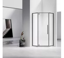 Душевой уголок Vincea Slim-N VSP-4SN100CLB 99x99 см, профиль черный матовый, стекло прозрачное
