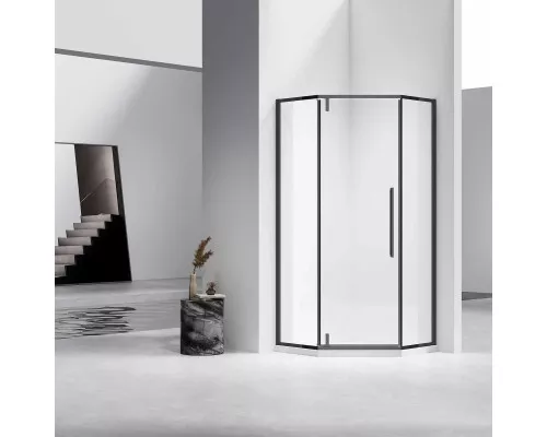 Душевой уголок Vincea Slim-N VSP-4SN100CLB 99x99 см, профиль черный матовый, стекло прозрачное