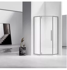 Душевой уголок Vincea Slim-N VSP-4SN900CLGM 89x89 см, профиль вороненая сталь, стекло прозрачное