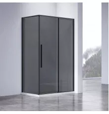 Душевой уголок Vincea Slim-N VSR-4SN8011CGB 110x79 см, профиль черный матовый, стекло тонированное