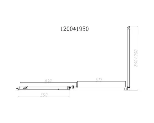 Душевой уголок Vincea Slim-N VSR-4SN8012CGB 120x79 см, профиль черный матовый, стекло тонированное