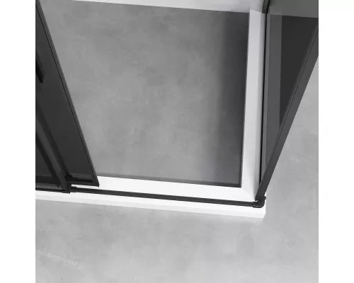 Душевой уголок Vincea Slim-N VSR-4SN8014CGB 140x79 см, профиль черный матовый, стекло тонированное