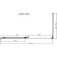 Душевой уголок Vincea Slim-N VSR-4SN8014CLG 140x79 см, профиль золотой матовый, стекло прозрачное