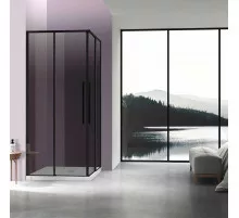 Душевой уголок Vincea Slim-N VSS-4SN8010CGB 99x79 см, профиль черный матовый, стекло тонированное