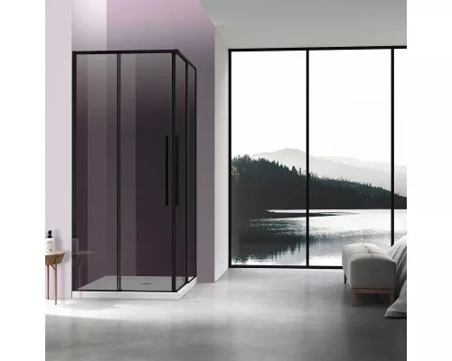 Душевой уголок Vincea Slim-N VSS-4SN8010CGB 99x79 см, профиль черный матовый, стекло тонированное