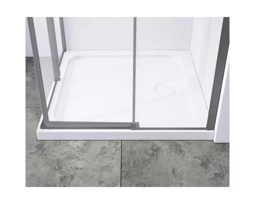 Душевой уголок Vincea Slim-N VSS-4SN9010CLGM 99x89 см, профиль вороненая сталь, стекло прозрачное