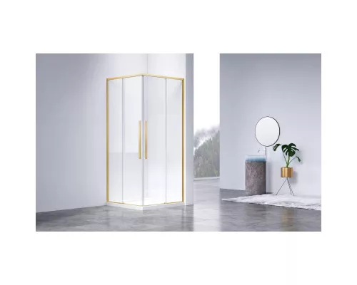 Душевой уголок Vincea Slim-N VSS-4SN900CLG 89x89 см, профиль золотой матовый, стекло прозрачное