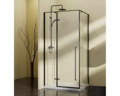 Душевой уголок Vincea Slim-N VSR-5SN9010CLB 98,2x88,5 см, профиль черный матовый, стекло прозрачное