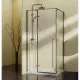 Душевой уголок Vincea Slim-N VSR-5SN1010CLGM 98,2x98,5 см, профиль вороненая сталь, стекло прозрачное