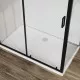 Душевой уголок Vincea City VSR-5CT9011CLB 110x90 см, профиль черный матовый, стекло прозрачное