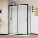 Душевой уголок Vincea City VSR-5CT9011CLB 110x90 см, профиль черный матовый, стекло прозрачное