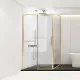 Душевой уголок Vincea Slim Soft VSR-1SS9011CLG 110x90 см, профиль золотой матовый, стекло прозрачное