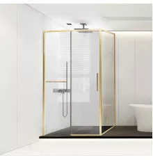 Душевой уголок Vincea Slim Soft VSR-1SS1011CLG 110x100 см, профиль золотой матовый, стекло прозрачное