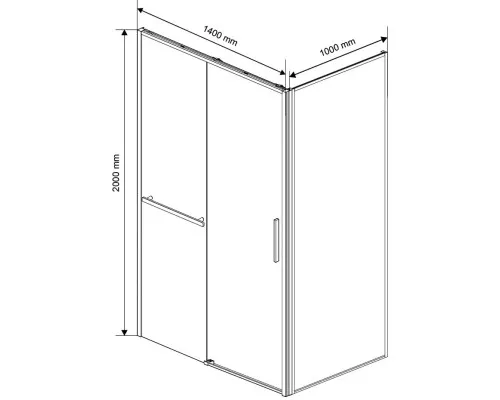 Душевой уголок Vincea Slim Soft VSR-1SS1014CLG 140x100 см, профиль золотой матовый, стекло прозрачное