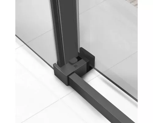 Душевой уголок Vincea Slim Soft VSR-1SS8015CLGM 150x80 см, профиль вороненая сталь, стекло прозрачное