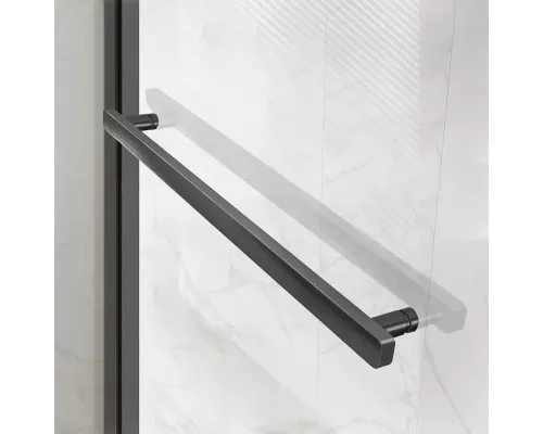 Душевой уголок Vincea Slim Soft VSR-1SS8011CLGM 110x80 см, профиль вороненая сталь, стекло прозрачное