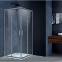 Душевой уголок Vincea Alpha VSS-3AL100CLGM 100x100 см, профиль вороненая сталь, стекло прозрачное