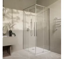 Душевой уголок Vincea Slim-N VSS-4SN8010CLBN 99x79 см, профиль никель матовый, стекло прозрачное