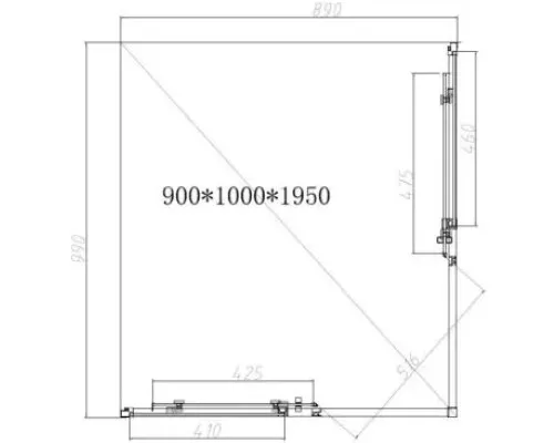 Душевой уголок Vincea Slim-N VSS-4SN9010CLBN 99x89 см, профиль никель матовый, стекло прозрачное