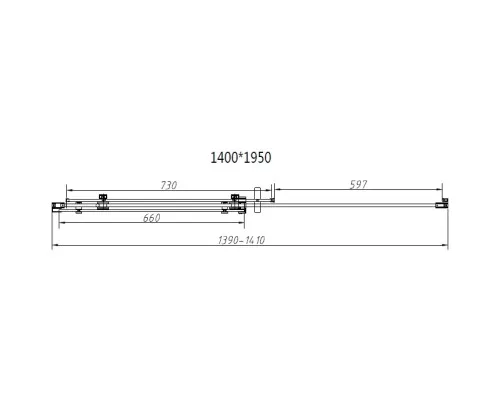 Душевой уголок Vincea Como-N VSR-4CN8014CGB 140x80 см, профиль черный матовый, стекло тонированное