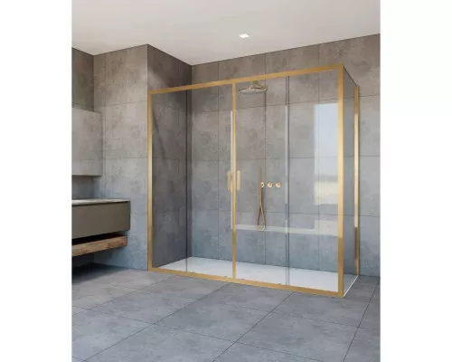 Душевой уголок Vincea Garda VSR-1G28017CLG 170x80 см, профиль золотой матовый, стекло прозрачное