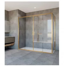 Душевой уголок Vincea Garda VSR-1G29017CLG 170x90 см, профиль золотой матовый, стекло прозрачное