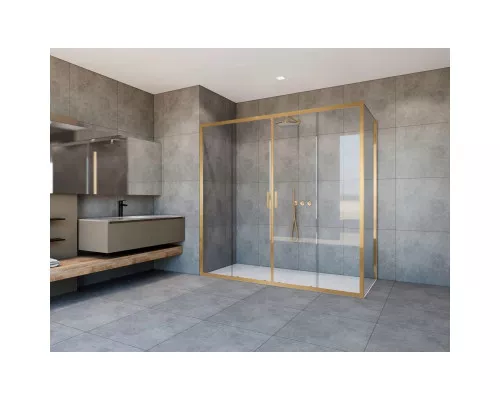 Душевой уголок Vincea Garda VSR-1G29017CLG 170x90 см, профиль золотой матовый, стекло прозрачное