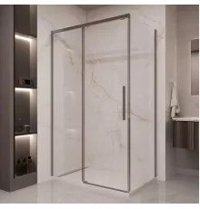 Душевой уголок Vincea Stella VSR-1ST9011CLGM 110x90 см, профиль вороненая сталь, стекло прозрачное