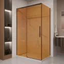 Душевой уголок Vincea Stella VSR-1ST9012GSB 120x90 см, профиль черный матовый, стекло янтарное