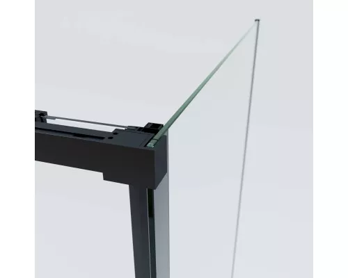 Душевой уголок Vincea Soft 2 VSR-3SO28013CLB 130x80 см, профиль черный матовый, стекло прозрачное