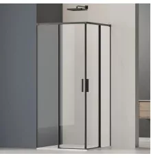 Душевой уголок Vincea Soft 2 VSS-3SO2800CLB 80x80 см, профиль черный матовый, стекло прозрачное