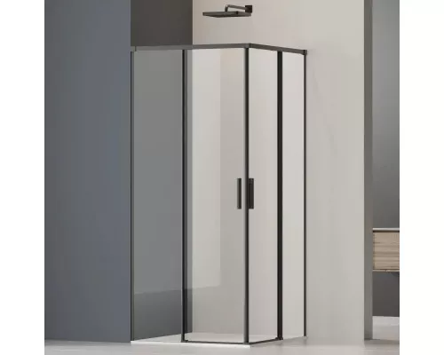 Душевой уголок Vincea Soft 2 VSS-3SO2900CLB 90x90 см, профиль черный матовый, стекло прозрачное