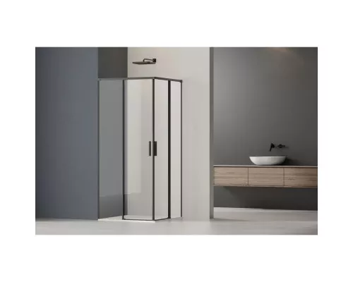 Душевой уголок Vincea Soft 2 VSS-3SO2900CLB 90x90 см, профиль черный матовый, стекло прозрачное