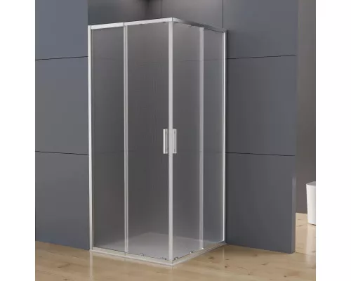 Душевой уголок Vincea Rapid-N VSS-3RN1010E10MT 88-100x88-100 см, профиль хром, стекло текстурное