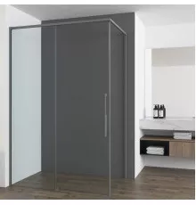 Душевой уголок Vincea Ultima VSR-7UL1010CLGM 100x100 см, профиль вороненая сталь, стекло прозрачное