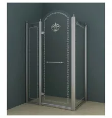 Душевой уголок Cezares Retro 120x100 см прозрачное c матовым узором RETRO-A-AH-12-120/100-CP-Cr-L